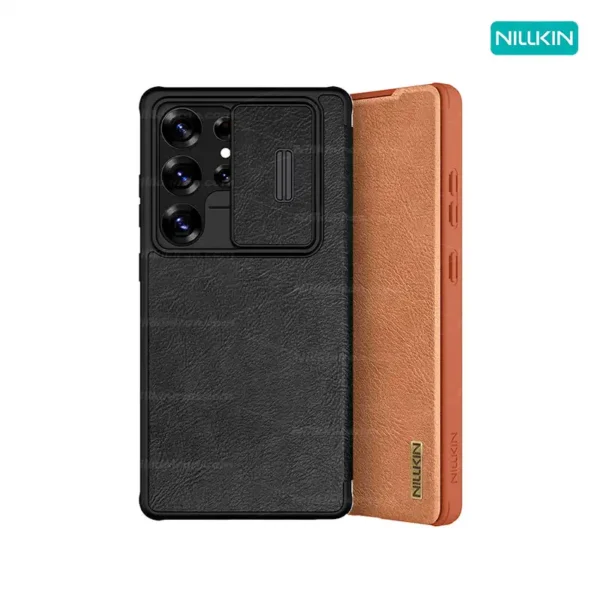 قاب نیلکین Samsung Galaxy S25 Ultra مدل Qin Prop leather