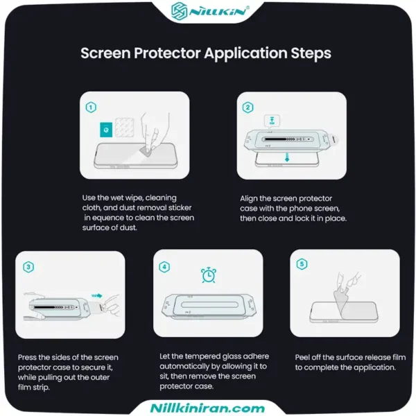 گلس نیلکین Samsung Galaxy S25 Ultra مدل H+ Pro tempered glass