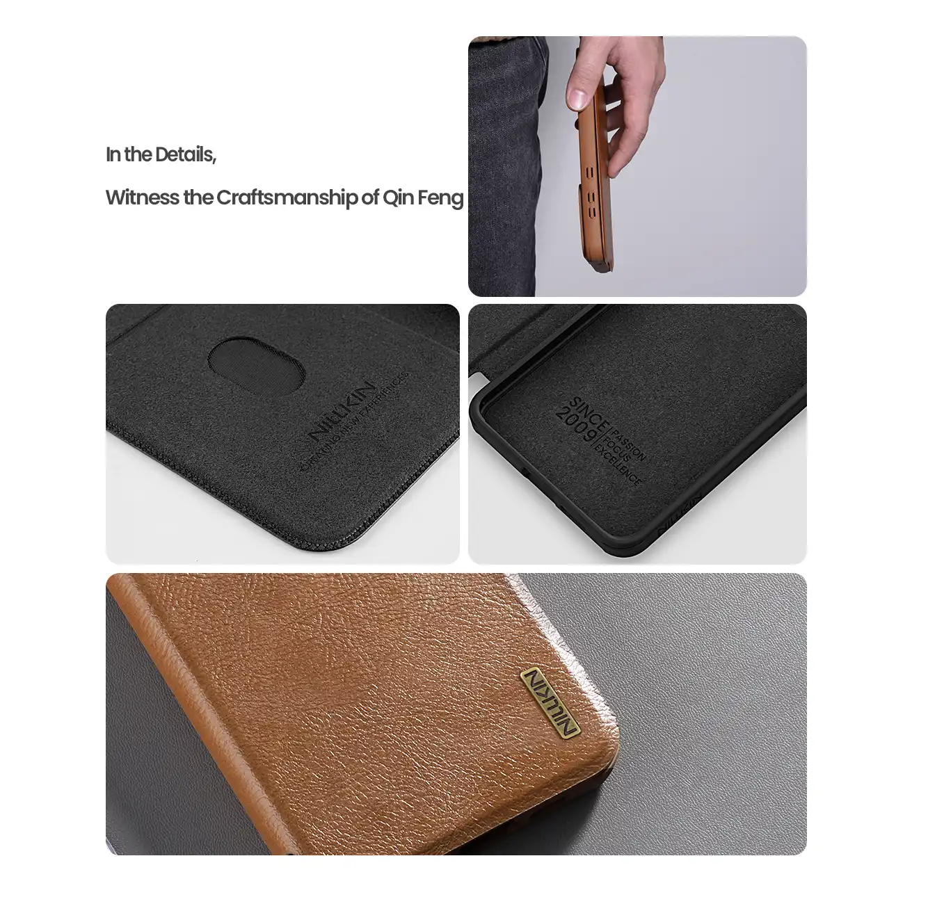 قاب نیلکین سامسونگ Samsung Galaxy S25 Edge مدل Qin Pro leather