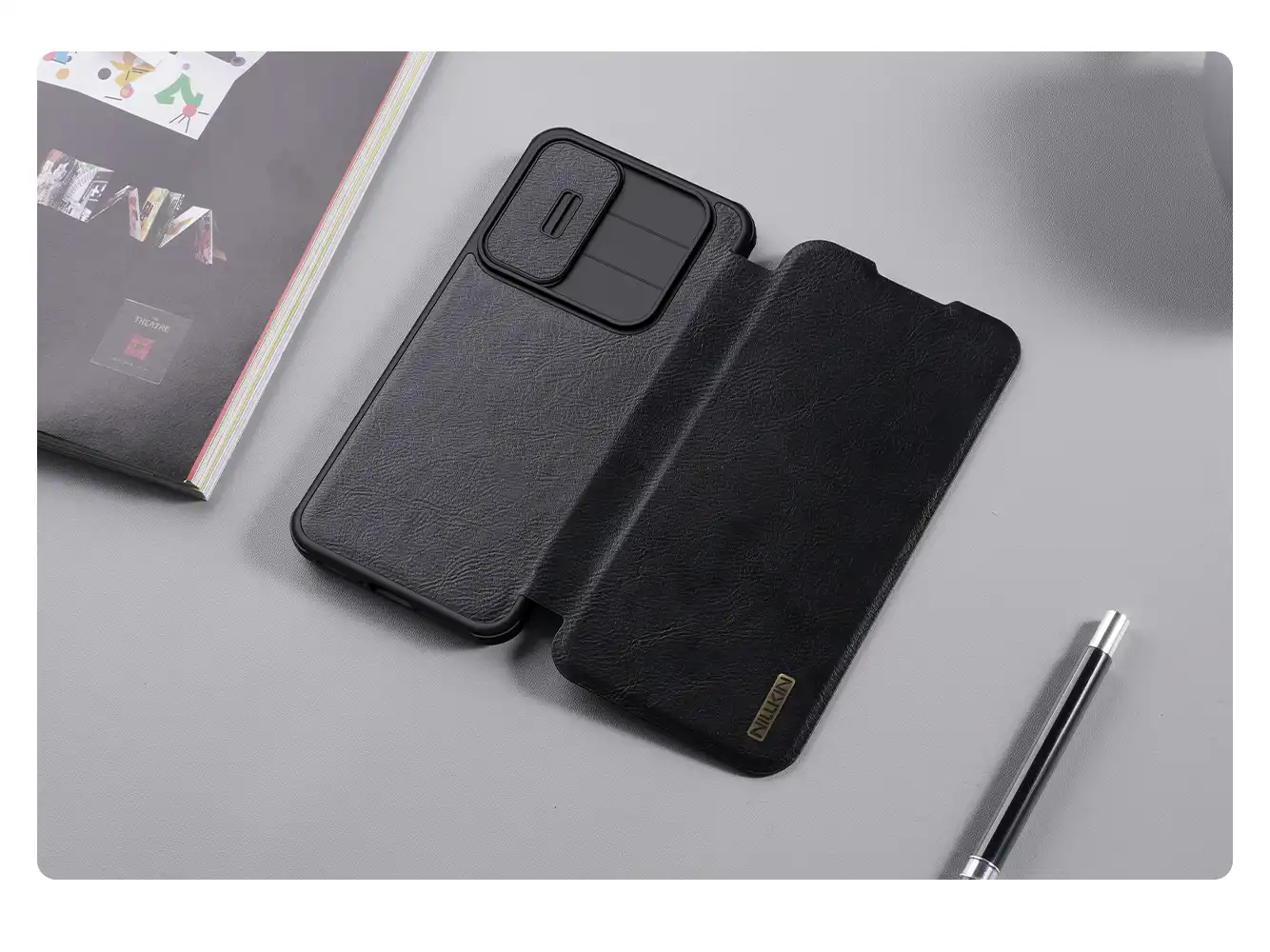 قاب نیلکین سامسونگ Samsung Galaxy A56 5G مدل Qin Pro leather