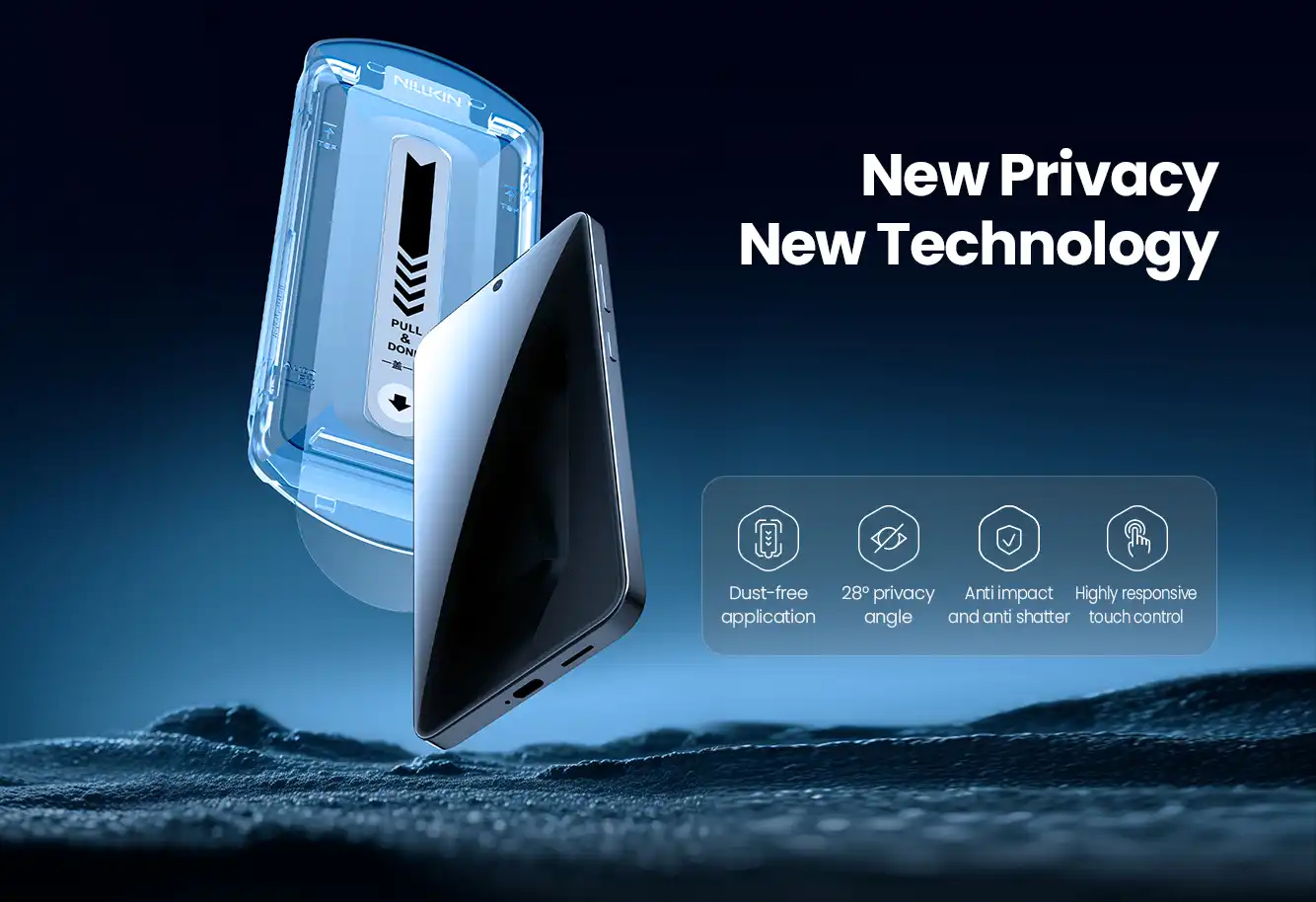 گلس حریم شخصی نیلکین سامسونگ Galaxy S25 مدل Guardian privacy