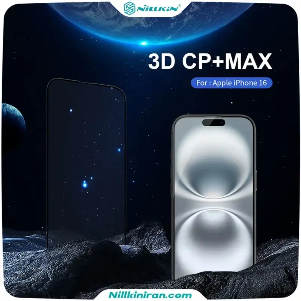 گلس نیلکین آیفون iPhone 16 مدل 3D CP+MAX