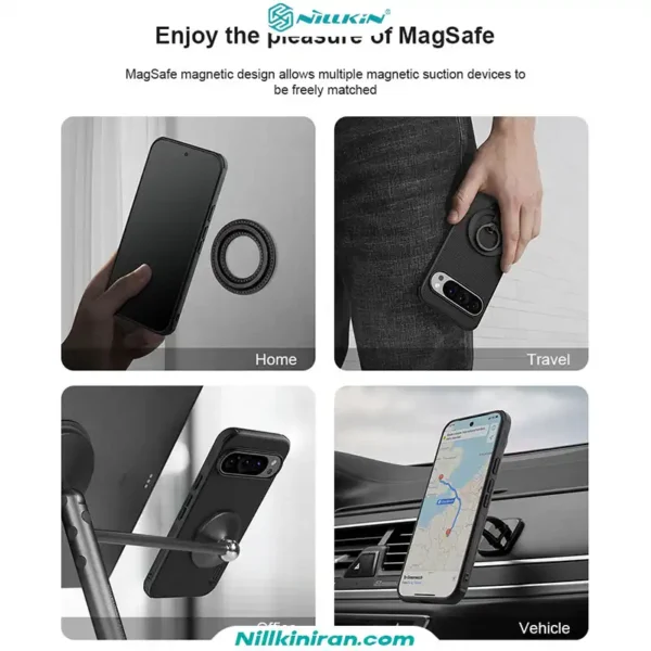 قاب نیلکین گوگل پیکسل Google Pixel 9 Pro XL مدل Super Frosted Shield Pro Magnetic
