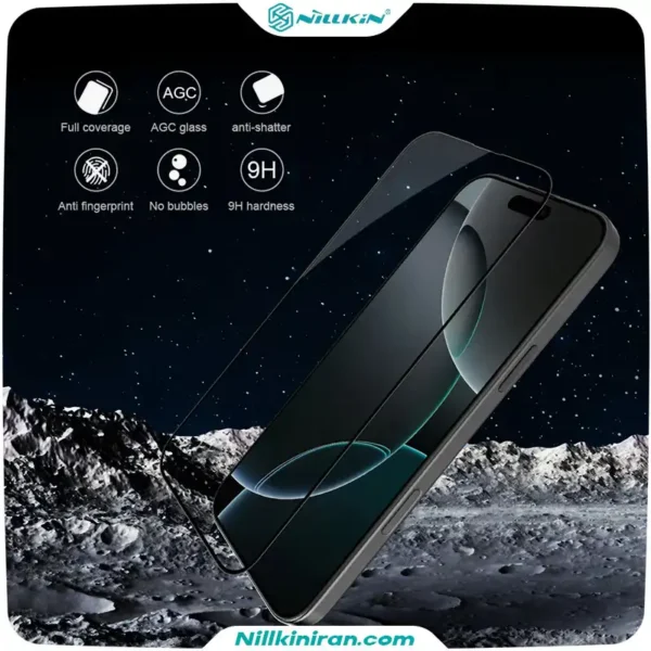 گلس نیلکین آیفون iPhone 16 Pro Max مدل 3D CP+MAX