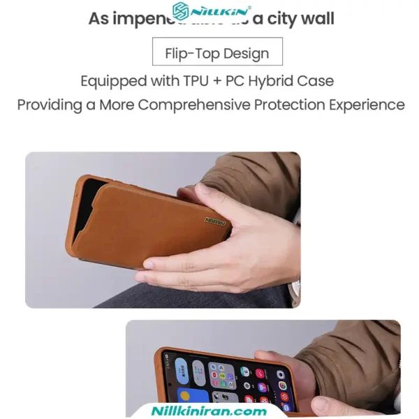 قاب نیلکین سامسونگ Samsung Galaxy S25 Edge مدل Qin Pro leather