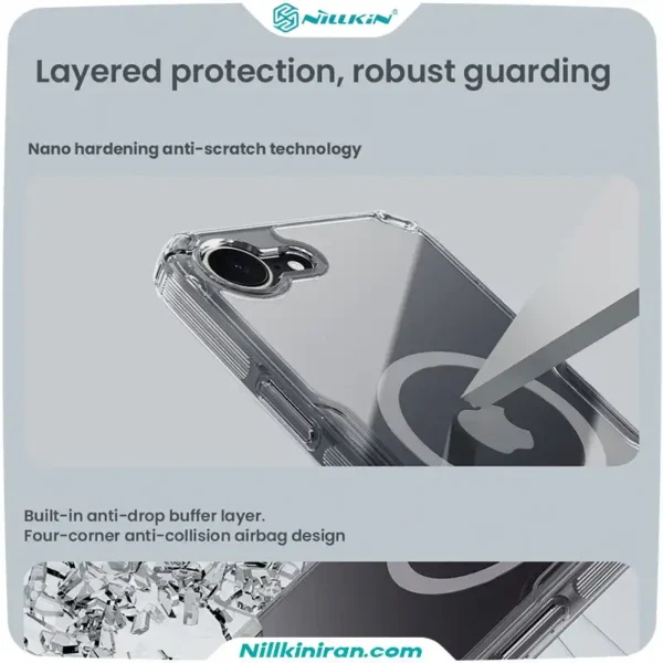 قاب نیلکین آیفون iPhone 16e مدل Nature TPU Pro Magnetic