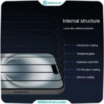 گلس نیلکین آیفون iPhone 16 مدل 3D CP+MAX