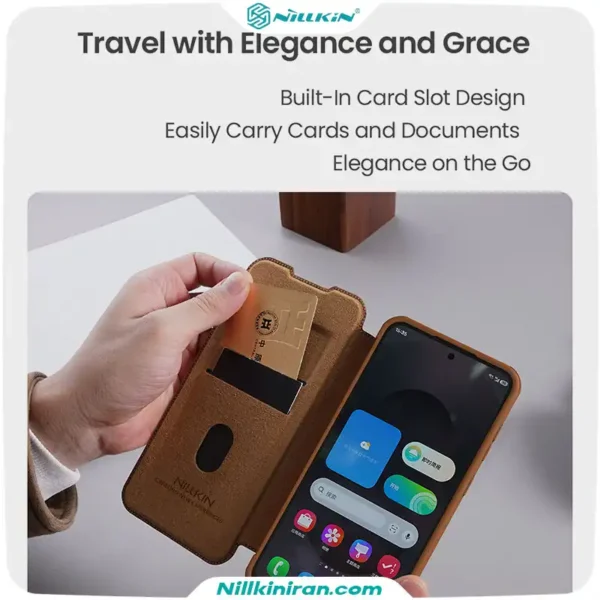 قاب نیلکین سامسونگ Samsung Galaxy S25 Edge مدل Qin Pro leather