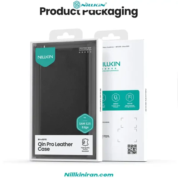 قاب نیلکین سامسونگ Samsung Galaxy S25 Edge مدل Qin Pro leather