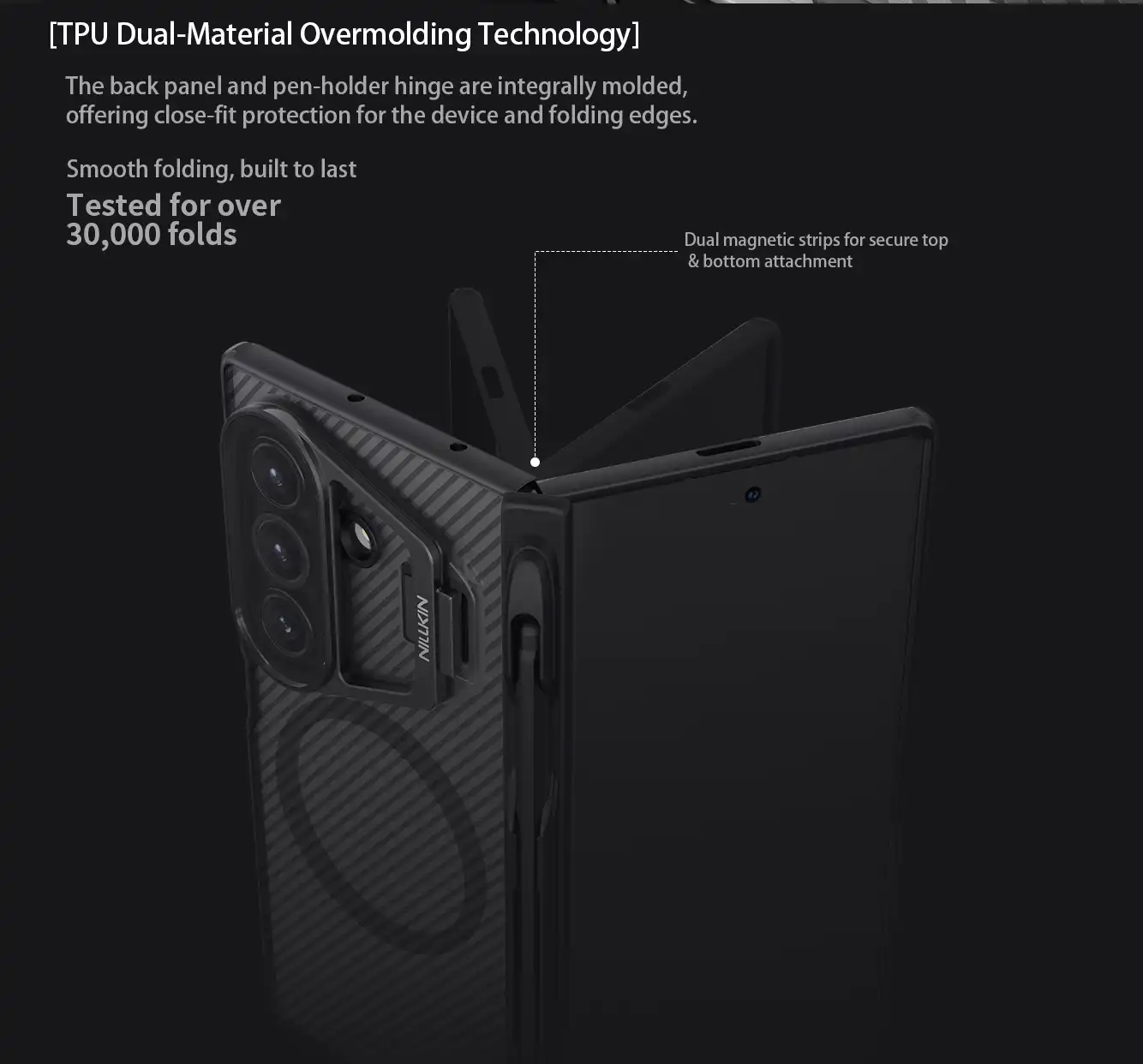 قاب نیلکین سامسونگ Samsung Galaxy Z Fold 7 مدل Camshield Prop Magnetic Clear version