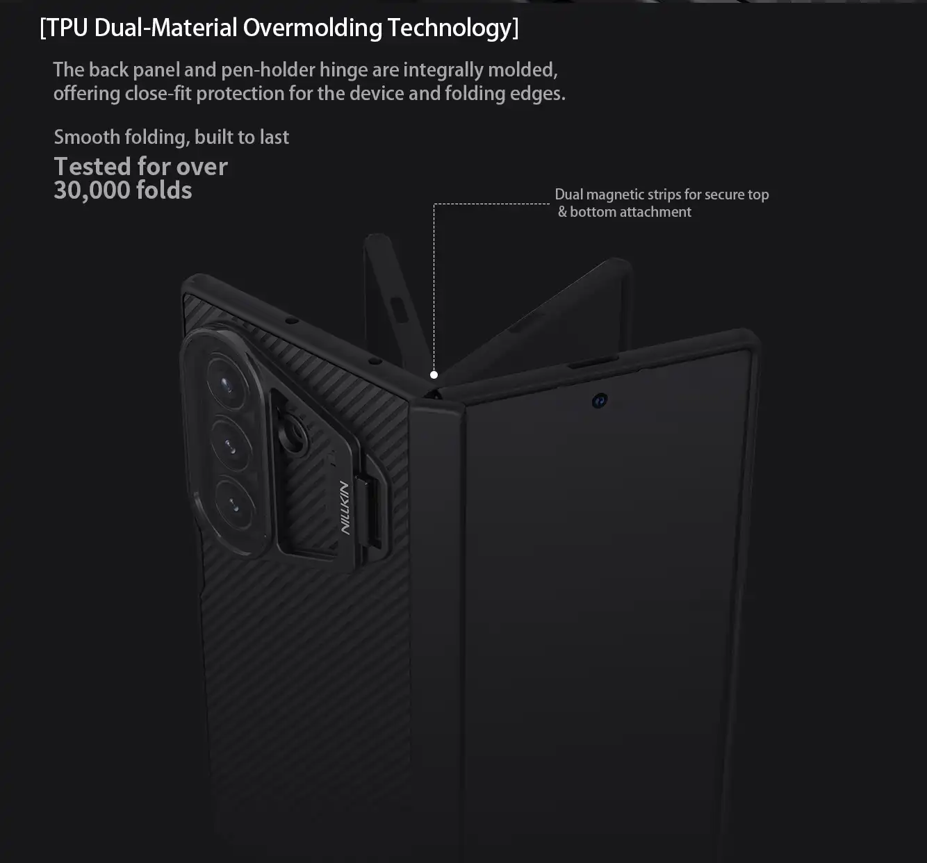 قاب نیلکین سامسونگ Samsung Galaxy Z Fold 7 مدل CamShield Prop Magnetic (Transparent Lens Guard Version)