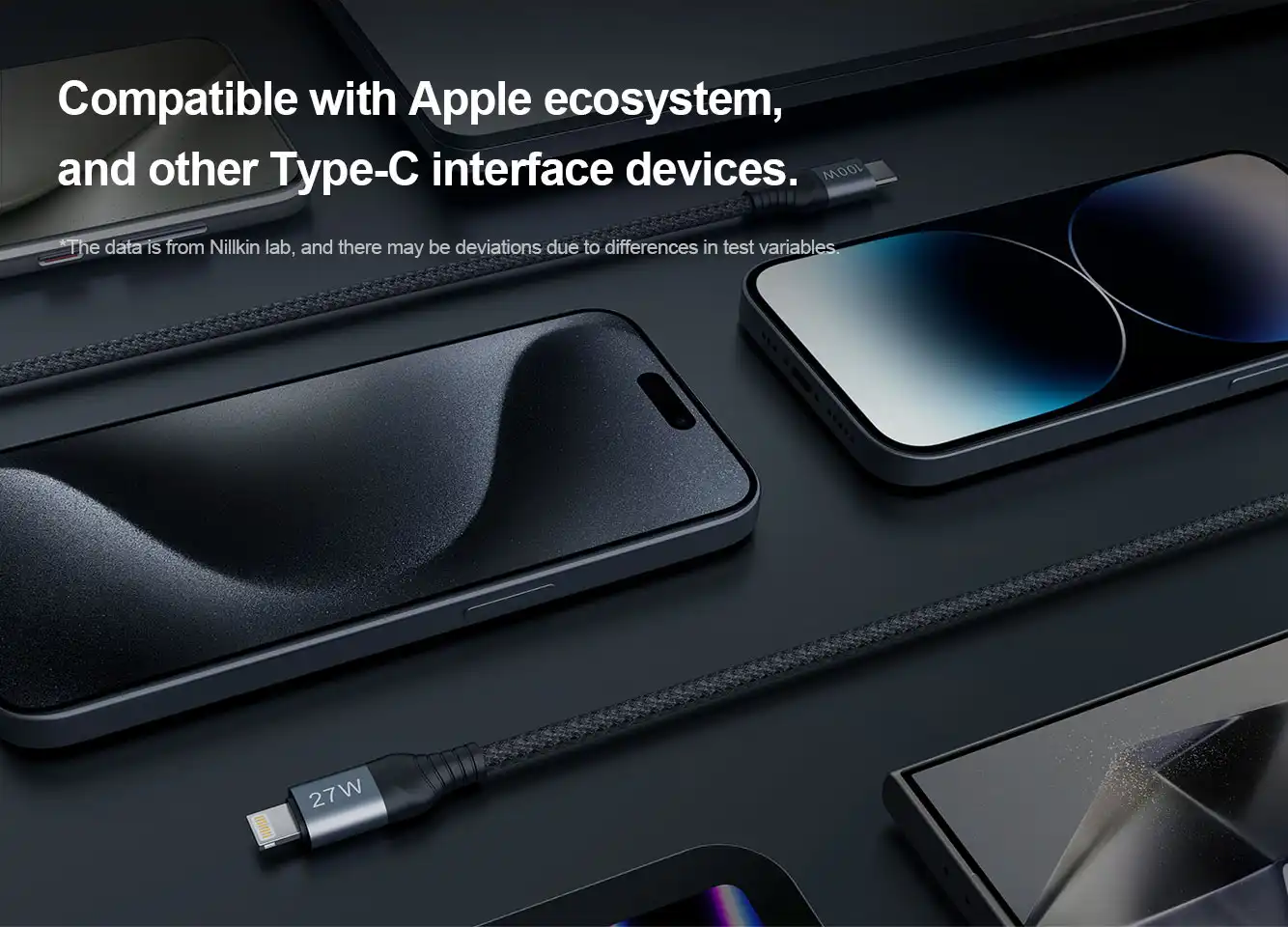 کابل تبدیل USB C به لایتنینگ USB C نیلکین مدل DualPower 2 in 1