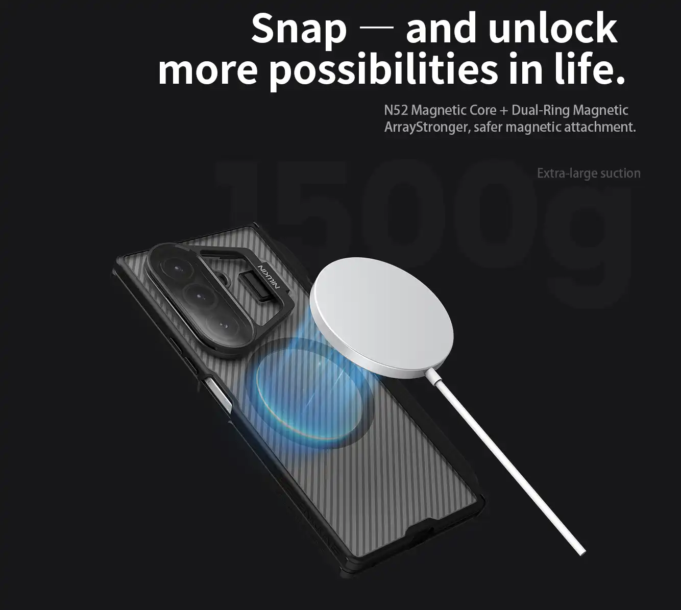 قاب نیلکین سامسونگ Samsung Galaxy Z Fold 7 مدل Camshield Prop Magnetic Clear version