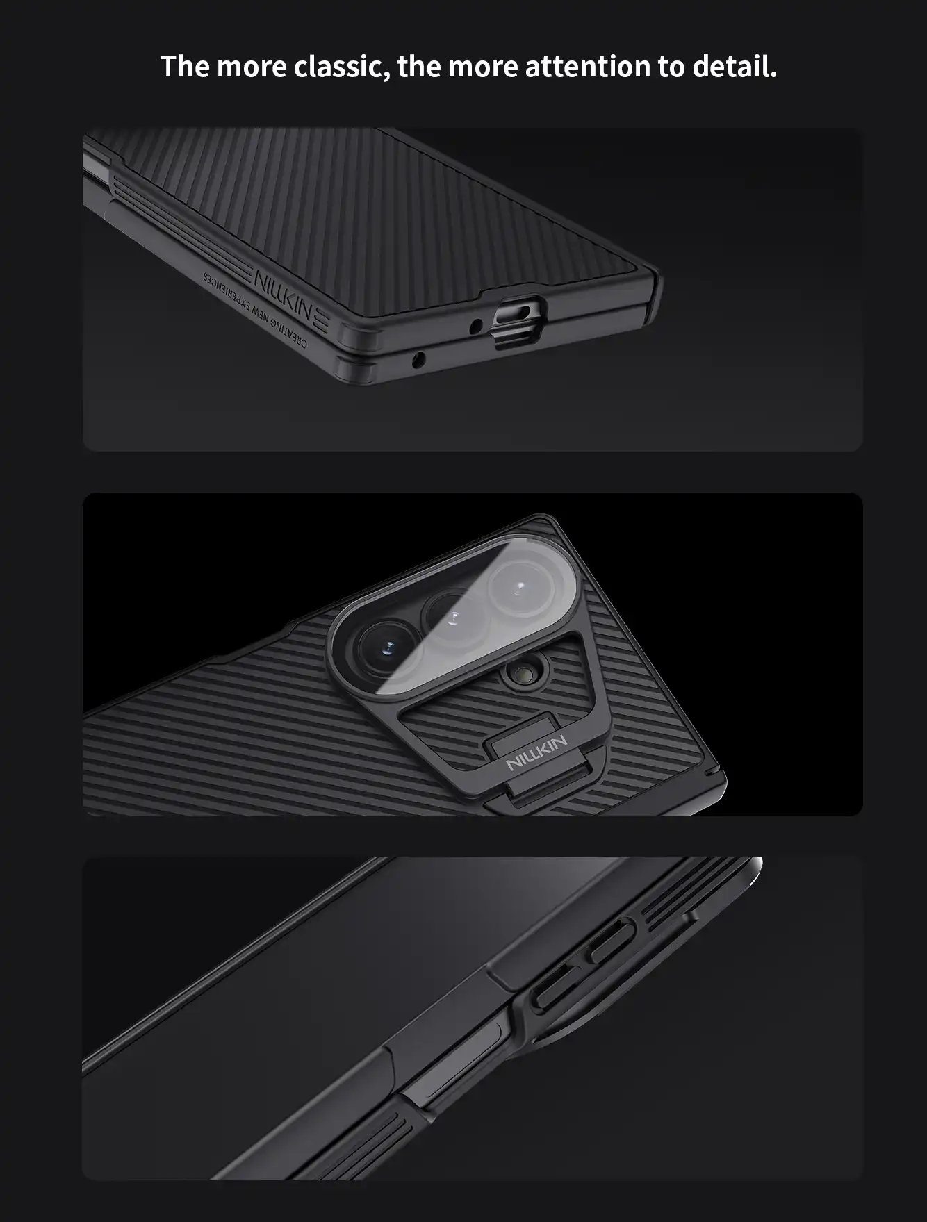 قاب نیلکین سامسونگ Samsung Galaxy Z Fold 7 مدل CamShield Prop (Transparent Lens Guard Version)