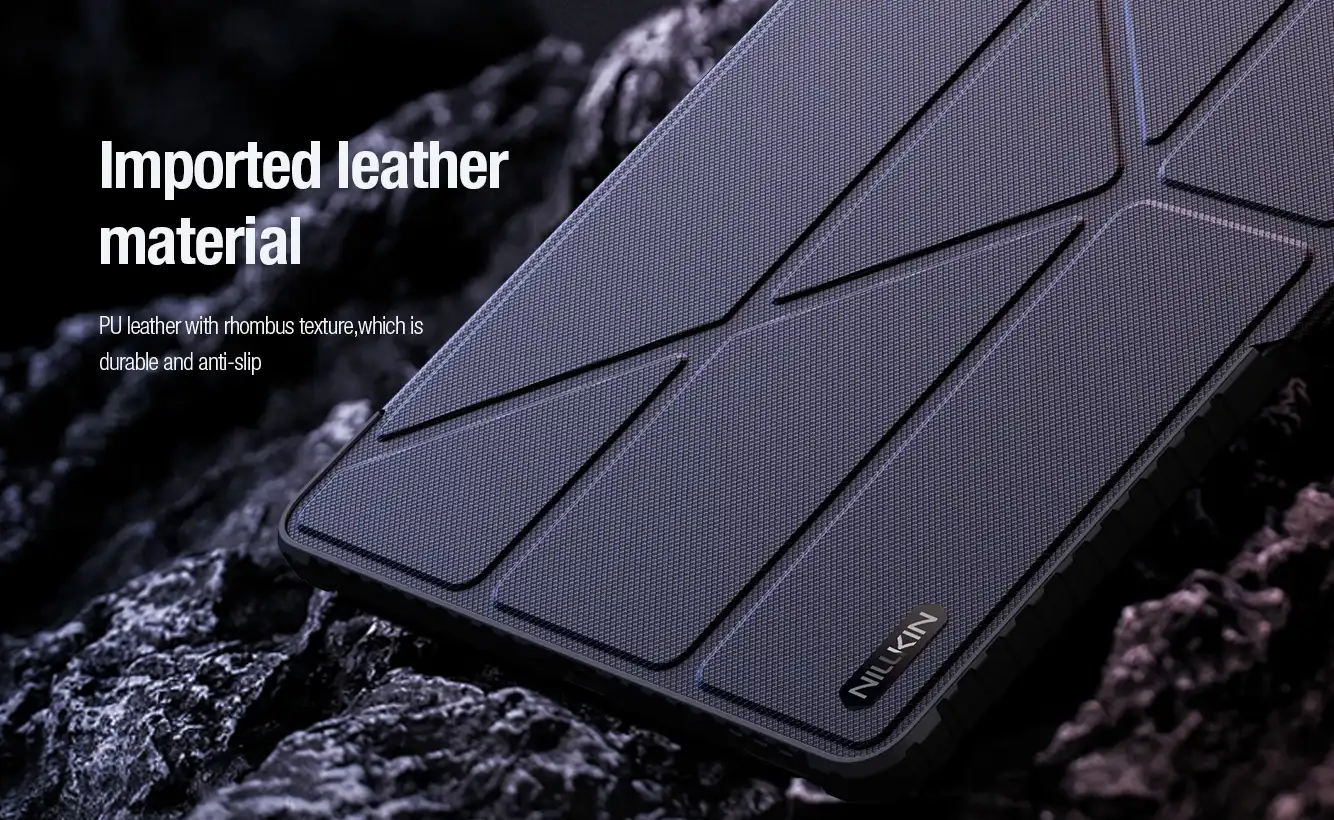 کیف محافظ نیلکین سامسونگ +Samsung Galaxy Tab S10 FE مدل Bumper Leather Case Pro