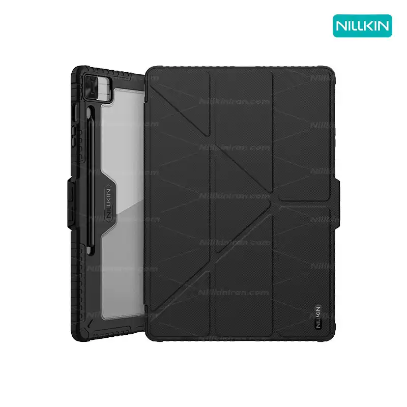 کیف محافظ نیلکین سامسونگ +Samsung Galaxy Tab S10 FE مدل Bumper Leather Case Pro