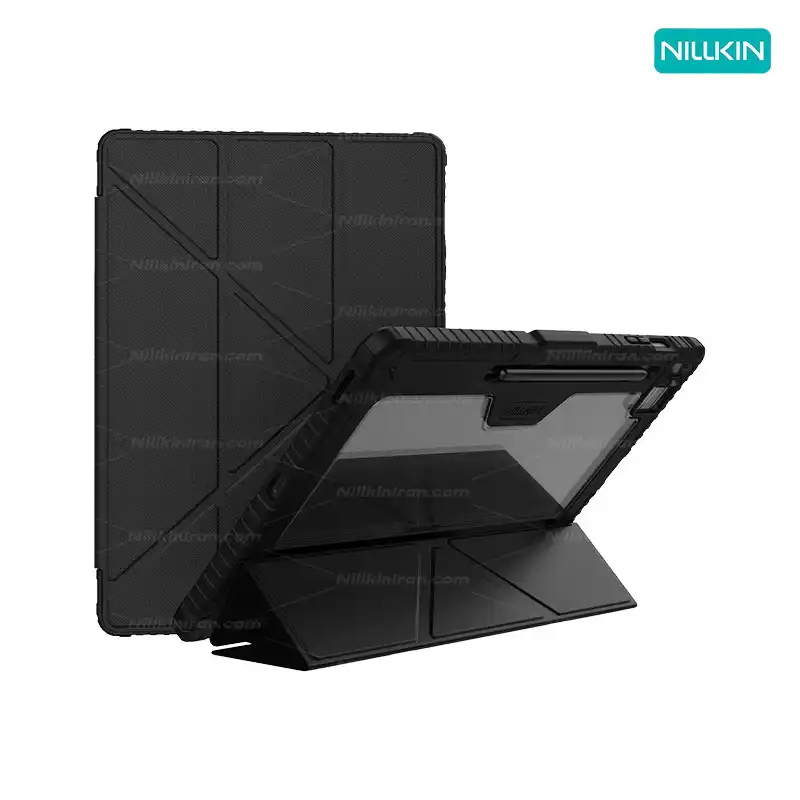 کیف محافظ نیلکین سامسونگ +Samsung Galaxy Tab S10 FE مدل Bumper Leather Case Pro