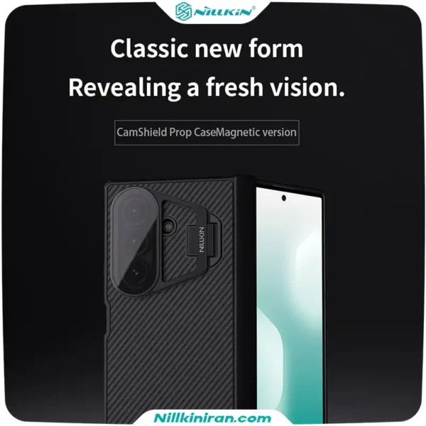 قاب نیلکین سامسونگ Samsung Galaxy Z Fold 7 مدل CamShield Prop Magnetic (Transparent Lens Guard Version)