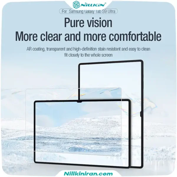گلس نیلکین سامسونگ Samsung Galaxy Tab S9 Ultra مدل Pure series AR film