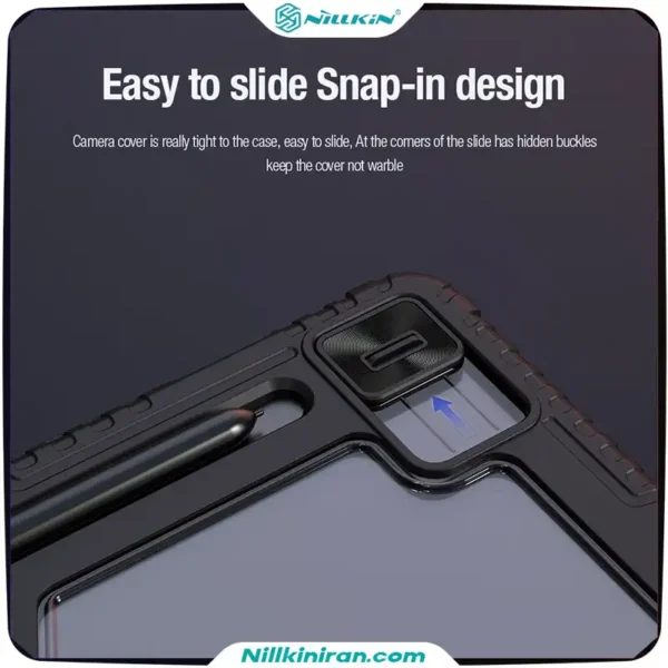 کیف محافظ نیلکین سامسونگ +Samsung Galaxy Tab S10 FE مدل Bumper Leather Case Pro