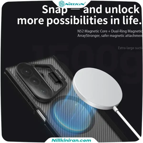 قاب نیلکین سامسونگ Samsung Galaxy Z Fold 7 مدل Camshield Prop Magnetic Clear version