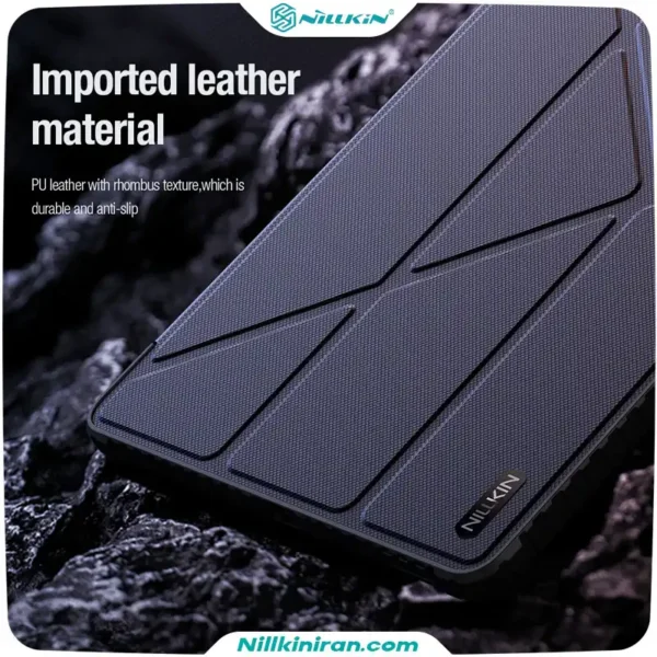 کیف محافظ نیلکین سامسونگ +Samsung Galaxy Tab S10 FE مدل Bumper Leather Case Pro