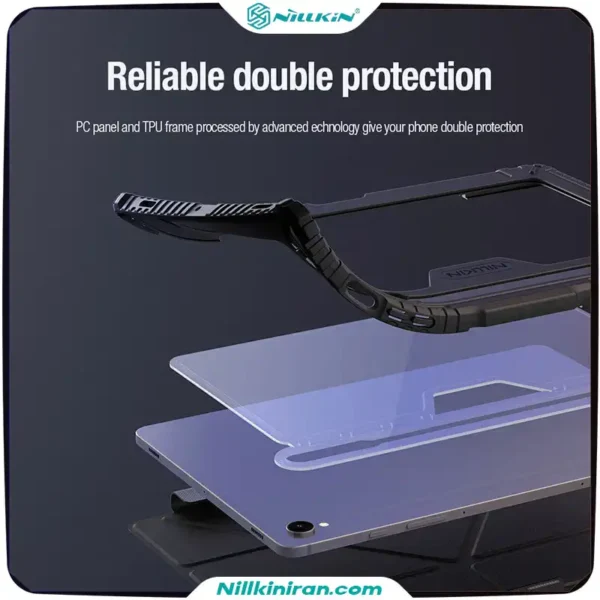 کیف محافظ نیلکین سامسونگ Samsung Galaxy Tab S9/S10 FE مدل Bumper Leather Case Pro