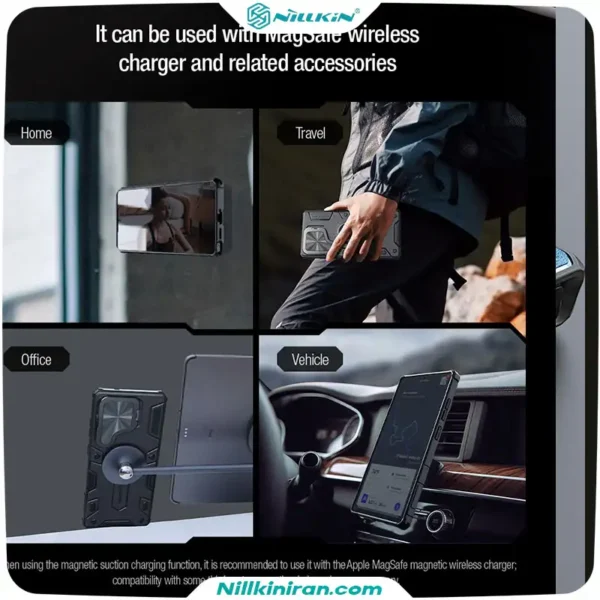 قاب نیلکین سامسونگ Samsung Galaxy S25 Ultra مدل CamShield Armor Prop Magnetic