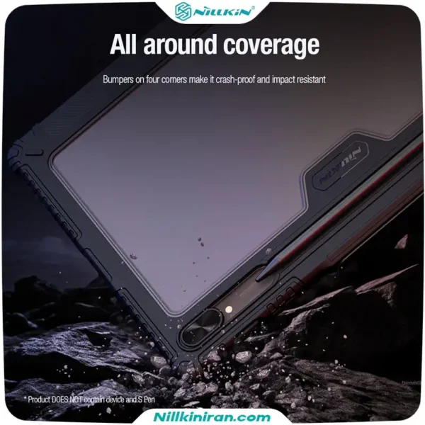 کیف محافط نیلکین سامسونگ Galaxy Tab S9 Ultra مدل Bumper Leather Case Pro