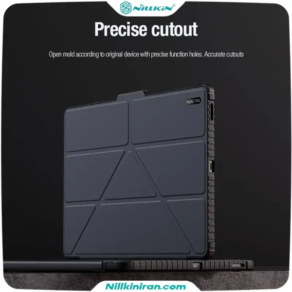 کیف محافظ نیلکین سامسونگ +Samsung Galaxy Tab S10 FE مدل Bumper Leather Case Pro