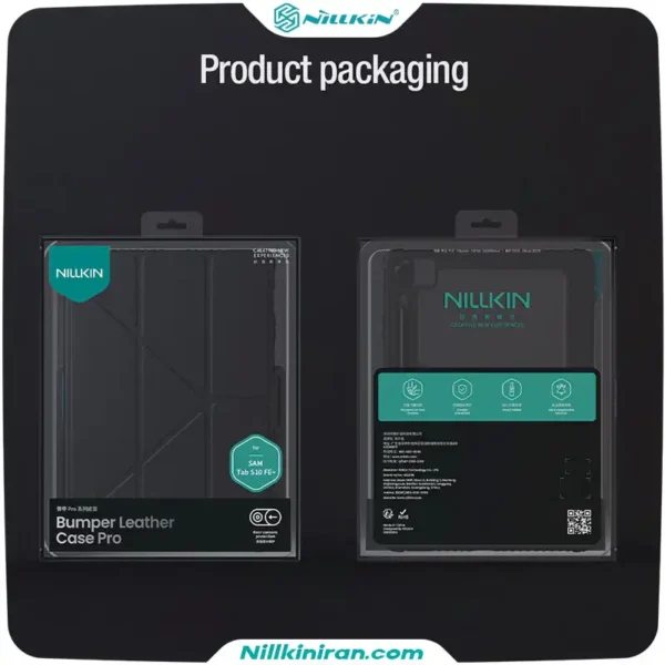 کیف محافظ نیلکین سامسونگ +Samsung Galaxy Tab S10 FE مدل Bumper Leather Case Pro