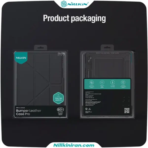 کیف محافظ نیلکین سامسونگ Samsung Galaxy Tab S9/S10 FE مدل Bumper Leather Case Pro