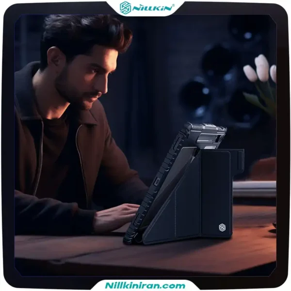 کیف محافط نیلکین سامسونگ Galaxy Tab S9 Ultra مدل Bumper Leather Case Pro