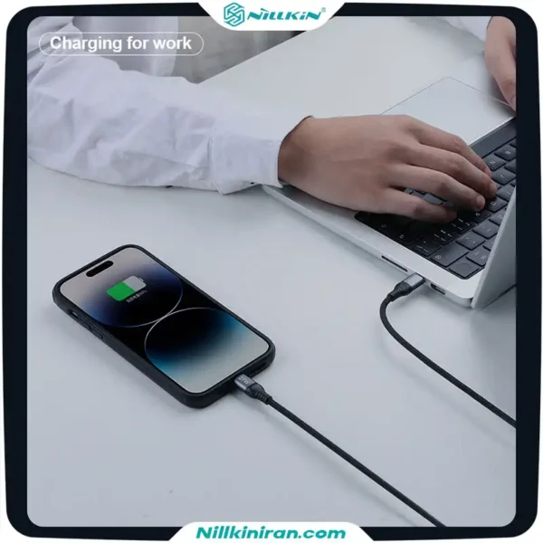 کابل تبدیل USB C به لایتنینگ USB C نیلکین مدل DualPower 2 in 1