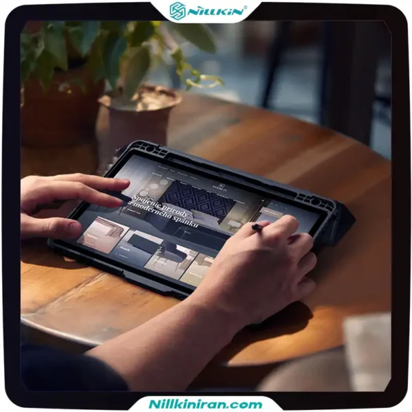کیف محافظ نیلکین سامسونگ Samsung Galaxy Tab S9/S10 FE مدل Bumper Leather Case Pro