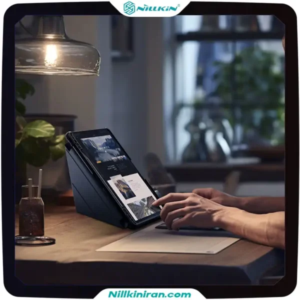 کیف محافظ نیلکین سامسونگ Samsung Galaxy Tab S9/S10 FE مدل Bumper Leather Case Pro