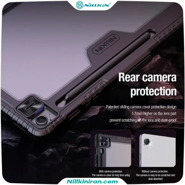 کیف محافظ نیلکین سامسونگ +Samsung Galaxy Tab S10 FE مدل Bumper Leather Case Pro
