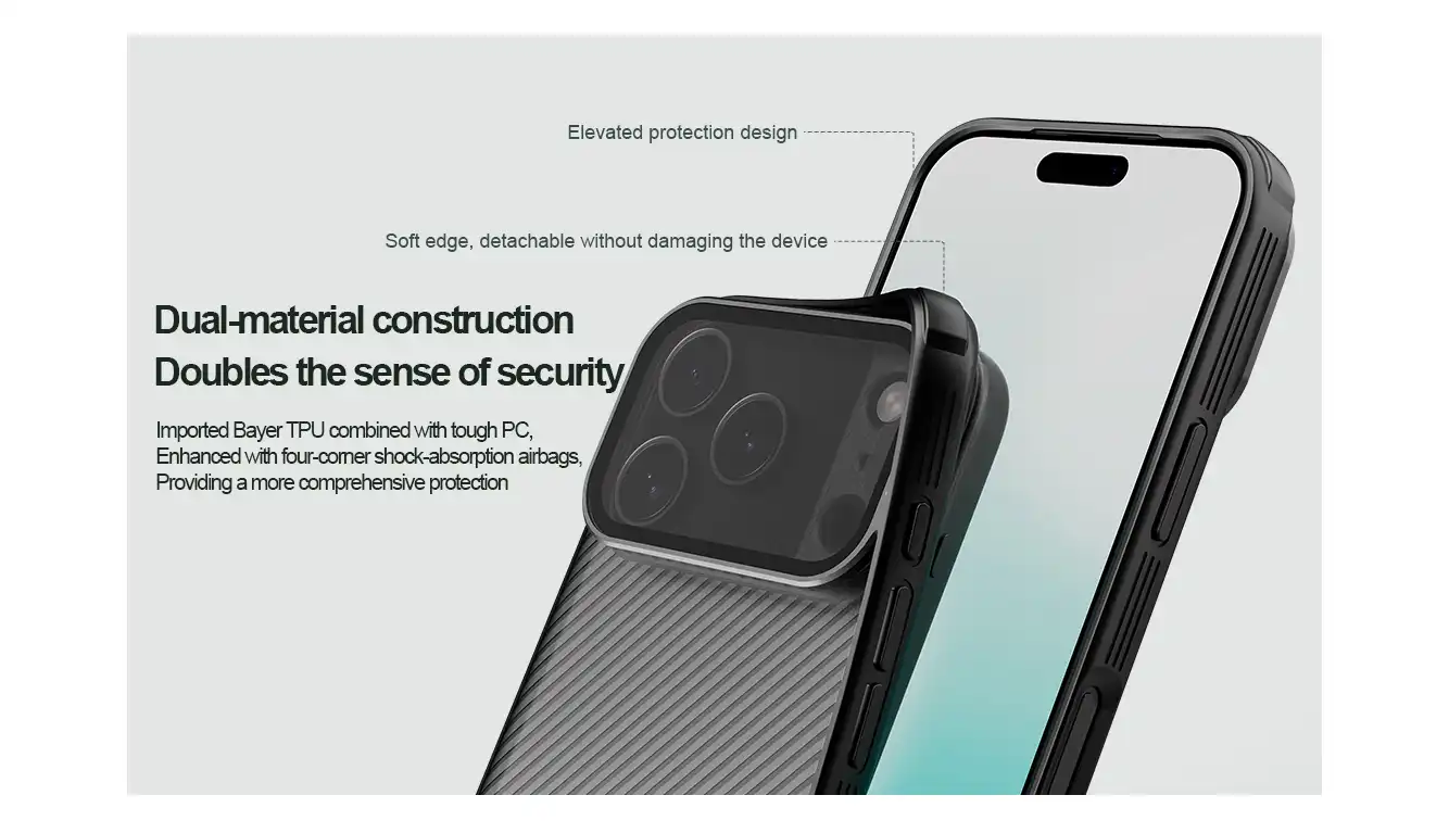 قاب نیلکین iPhone 17 Pro مدل Camshield Prop Clear version