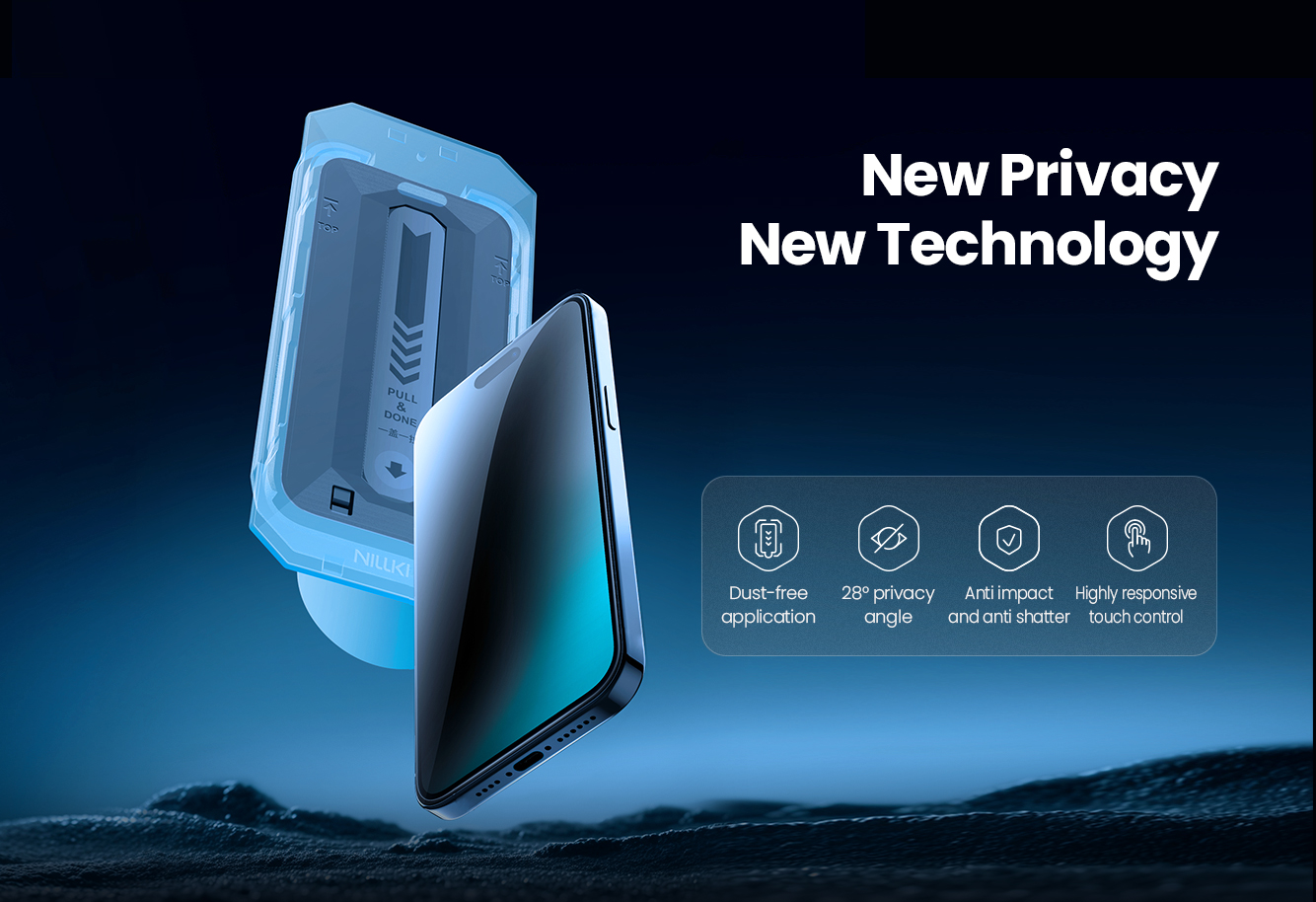 Apple iPhone 17 Pro Guardian Full coverage privacy tempered glass