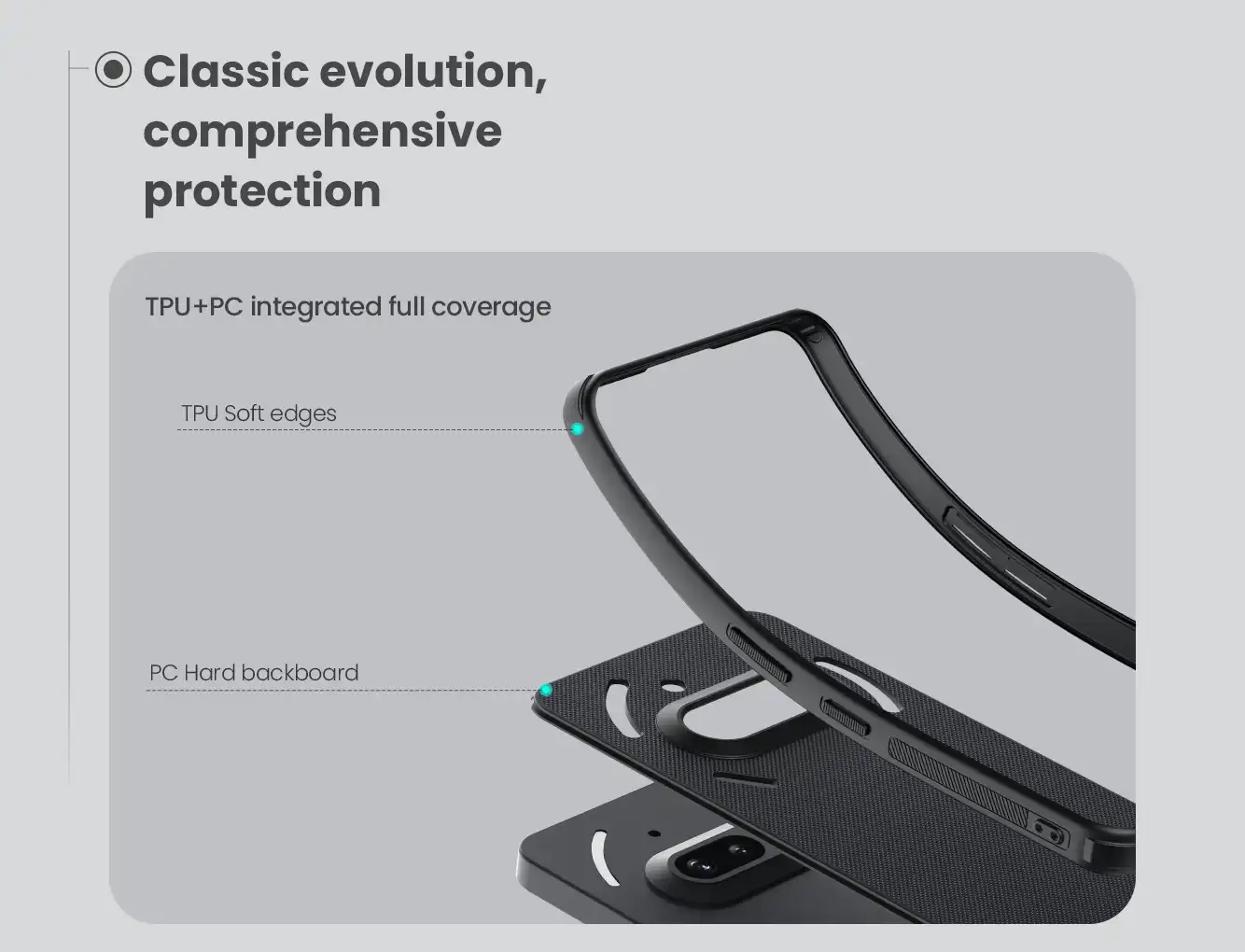 قاب نیلکین Nothing Phone 3a مدل Super Frosted Shield Pro