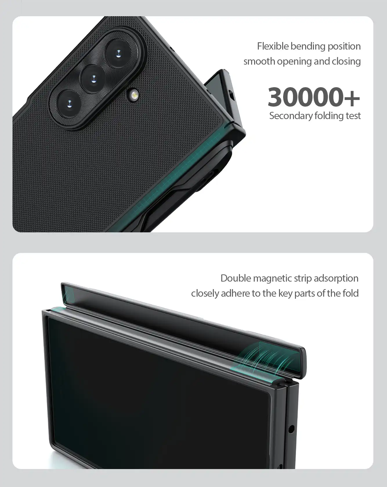 قاب نیلکین سامسونگ Z Fold7 مدل Super Frosted Shield Fold Magnetic