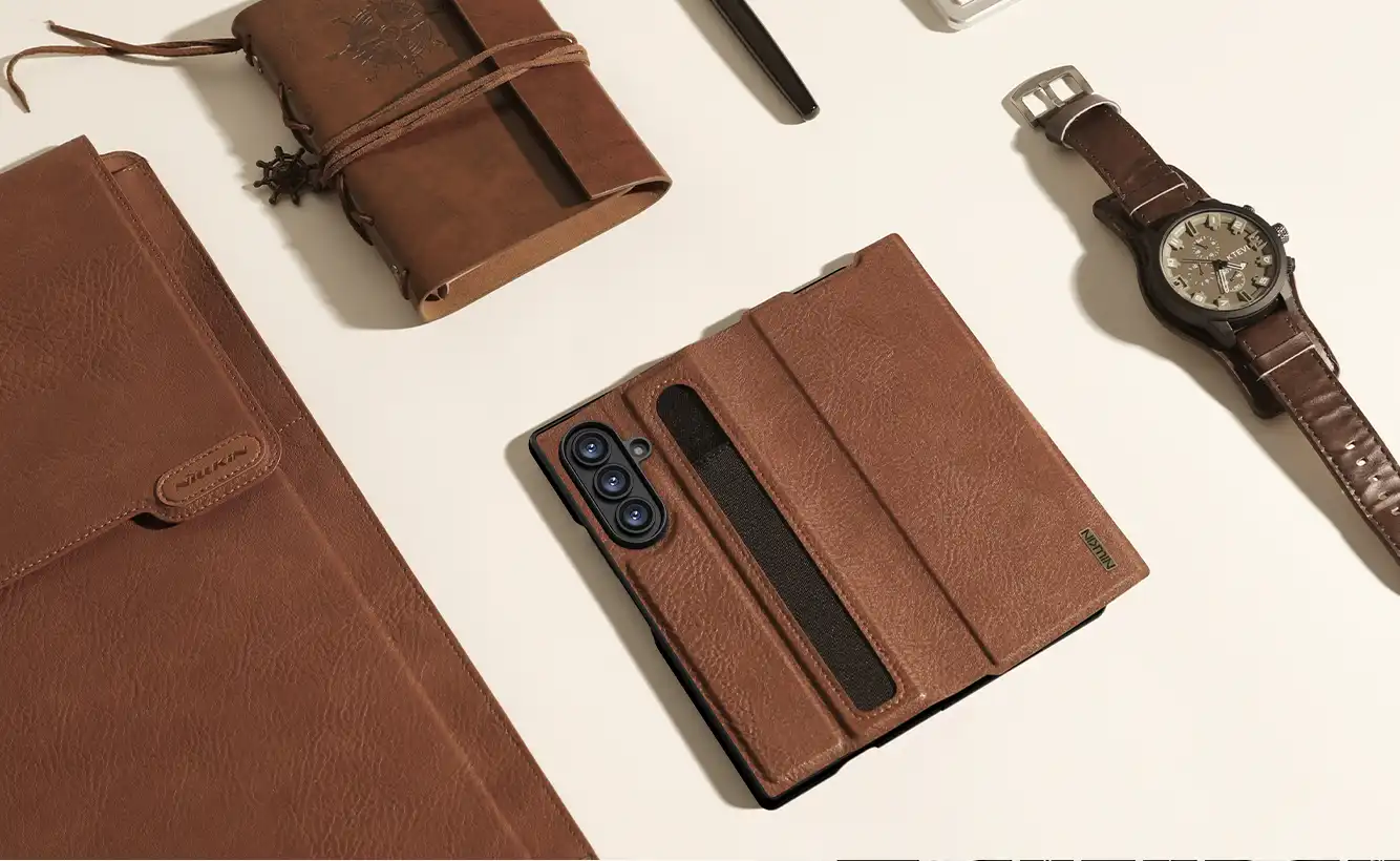 قاب نیلکین سامسونگ Galaxy Z Fold7 مدل Aoge Leather