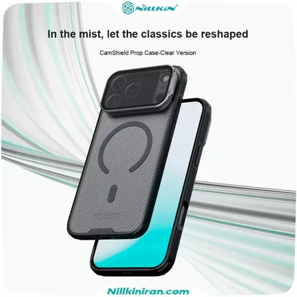 قاب نیلکین iPhone 17 Pro Max مدل Camshield Prop Clear version
