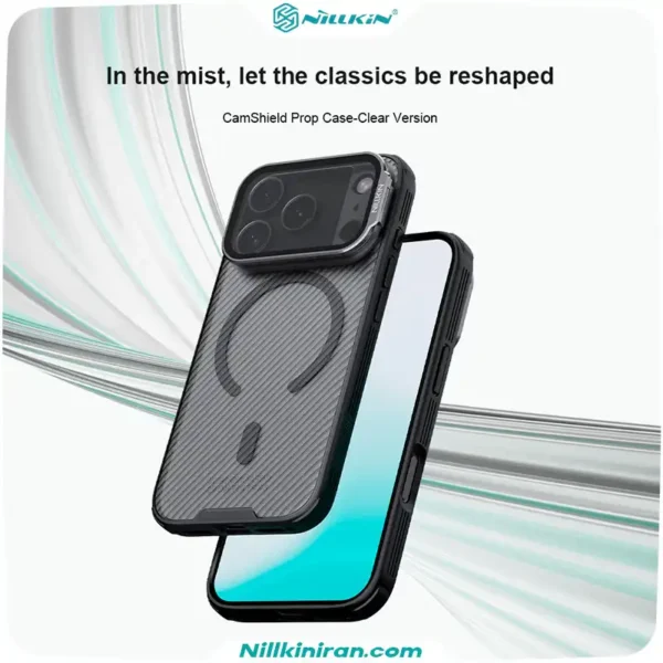 قاب نیلکین iPhone 17 Pro مدل Camshield Prop Magnetic Clear version