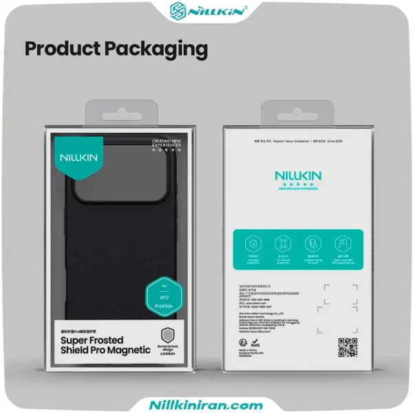 قاب نیلکین iPhone 17 Pro Max مدل Super Frosted Shield Pro Magnetic