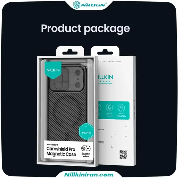 قاب نیلکین iPhone 17 Pro مدل (Camshield Pro Magnetic (Clear version