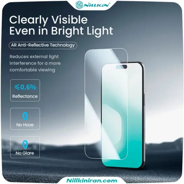 گلس نیلکین iPhone 17 Air مدل H+ Pro AR Tempered Glass