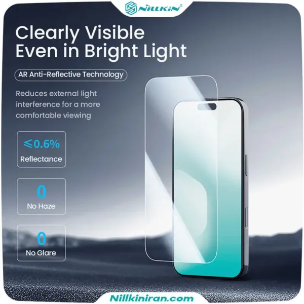 گلس نیلکین iPhone 17 Pro مدل H+ Pro AR Tempered Glass