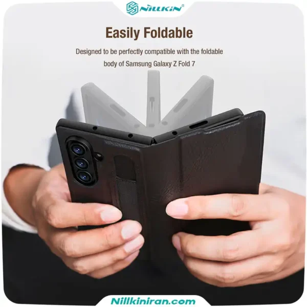 قاب نیلکین سامسونگ Galaxy Z Fold7 مدل Aoge Leather