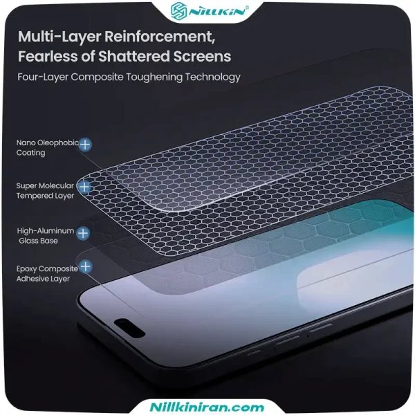 نیلکین Apple iPhone 17 Pro H+Pro tempered glass